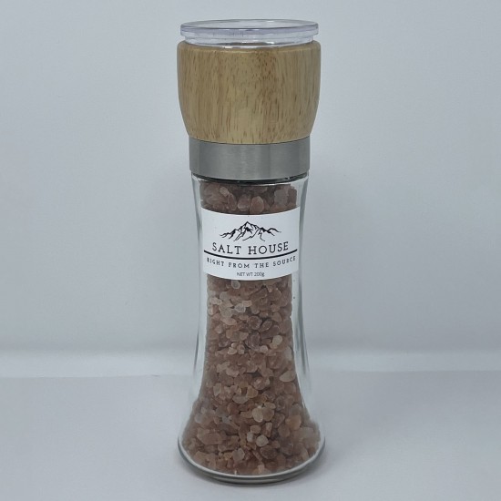Dark Pink Coarse 2-5mm Glass Grinding Mill with Wooden Lid 200g Dark Pink Coarse 2-5mm Glass Grinding Mill with Wooden Lid 200g