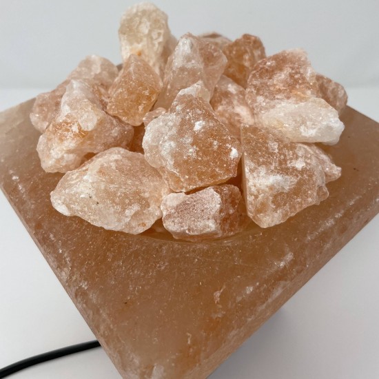 Classic Fire Bowl Lamp with Chunks of Salt Classic Fire Bowl Lamp with Chunks of Salt
