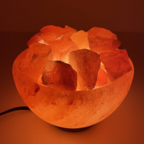 Fire Bowl With Chunks Of Salt Fire Bowl With Chunks Of Salt