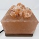 Square Fire Bowl With Chunks of Salt Square Fire Bowl With Chunks of Salt
