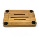 Natural Bamboo Wood Soap Dish With Non-Slip Mats Natural Bamboo Wood Soap Dish With Non-Slip Mats