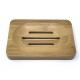 Natural Bamboo Wood Soap Dish With Non-Slip Mats Natural Bamboo Wood Soap Dish With Non-Slip Mats